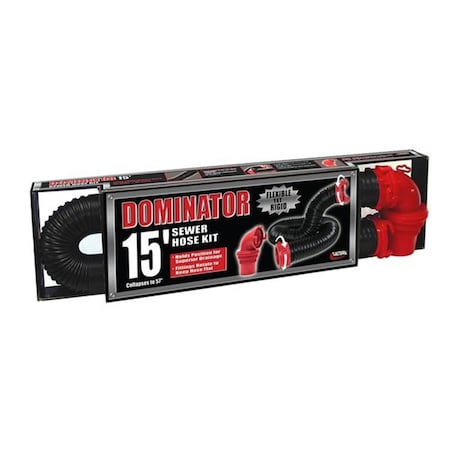 Valterra 15 Ft. Dominator Sewer Hose- Black V46-D040250